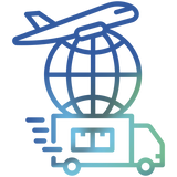 International shipping and logistics services icon